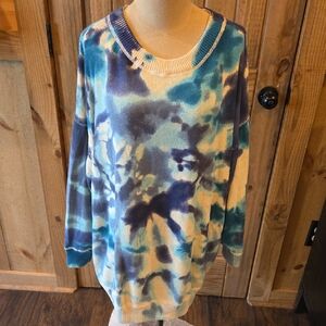 Natural Life Cream/Blue Knit Sweater